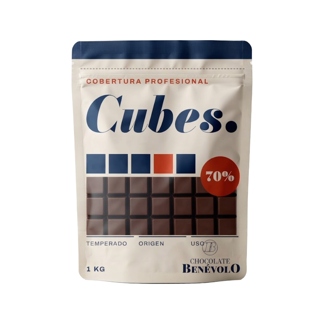 Cubes · Cobertura 70% 1 kg