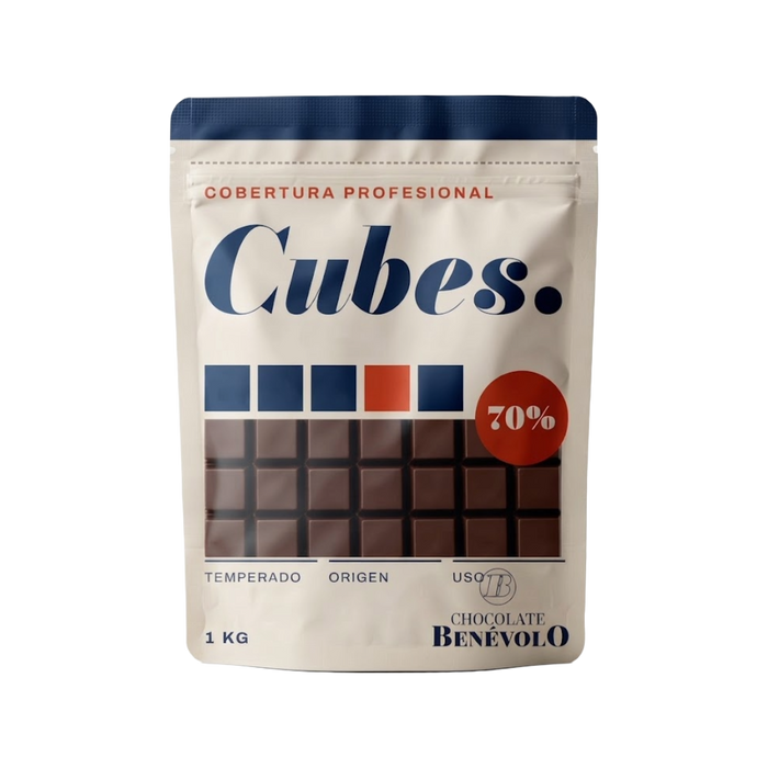 Cubes · Cobertura 70% 1 kg